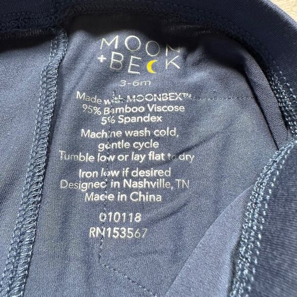 Moon and Beck Baby 3-6 Months Blue/White Stripe Signature Leggings New - Picture 4 of 6